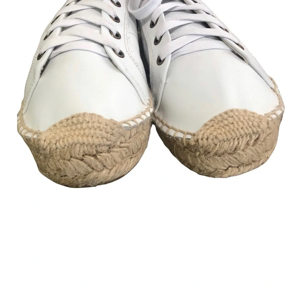 Soludos Espadrille White Leather Sneakers